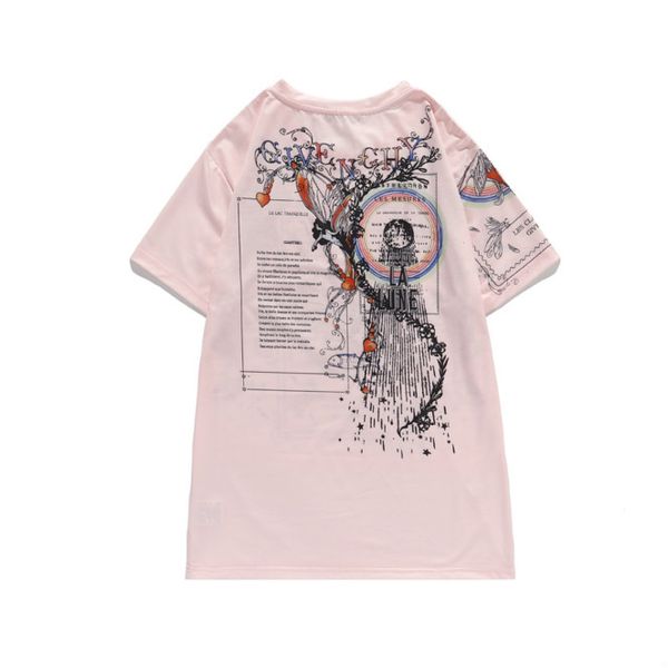 

gchy 20ss мужская с коротким рукавом dragonfly pattern мальчики top тройники повседневная печать hiphop футболки активный голый азиатский ра, White;black