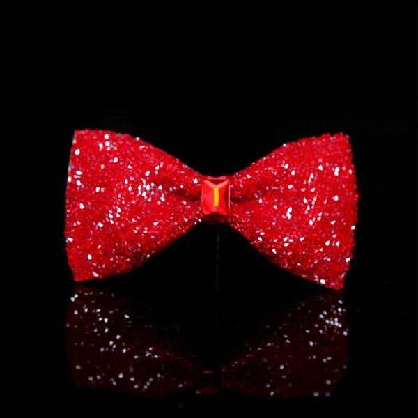 

2020 men's noble diamond bow ties designers brand butterfly bow tie shiny romantic wedding groom tie for men red, Black;gray