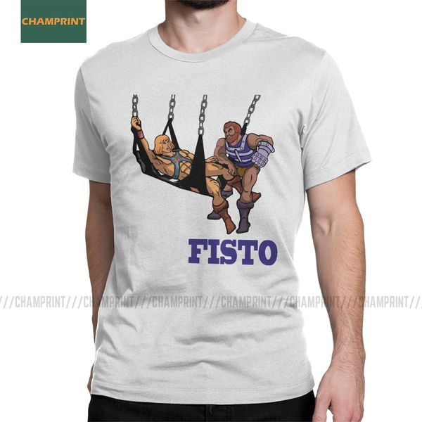 

fisto he-man masters of the universe t shirts men's cotton vintage t-shirts skeletor 80s she-ra beast tee shirt short sleeve top