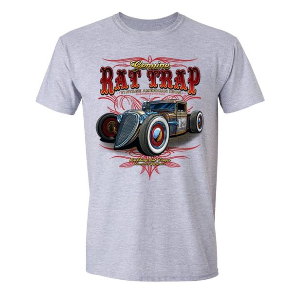 

2019 new men's genuine rat trap t-shirt vintage american iron classic car garage usa tshirt summer fashion