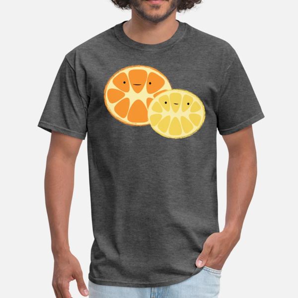 

lemon and orange t shirt men printed cotton s-3xl natural famous authentic spring novelty shirt