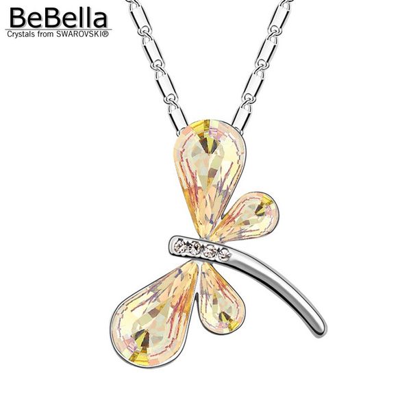 

bebella dragonfly pendant necklace made with austrian crystals from for women gift, Silver