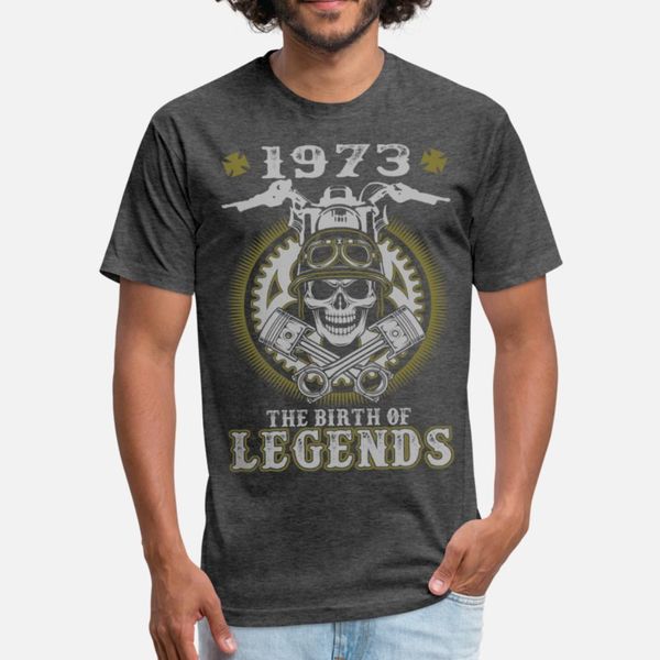 

1973 the birth of legends t shirt men print cotton s-3xl basic solid anti-wrinkle comfortable spring autumn vintage shirt, White;black
