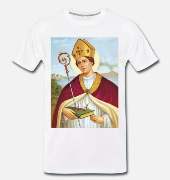 

t-shirt san gennaro patrono napoli miracolo sangue januarius tshirt men cotton t shirt tees