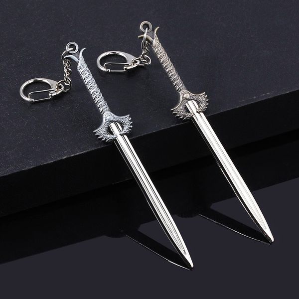 

keychain movie surrounding movie hero prop model d-chain key chain for men women car jewelry, Silver