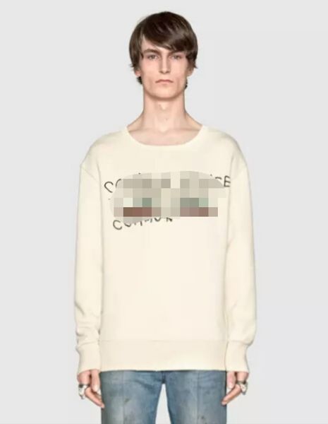 

новая осень алфавит doodle hoodie часы печататься для мужчин и женщин вокруг шеи пуловеры hoodie gg 2081915b, White