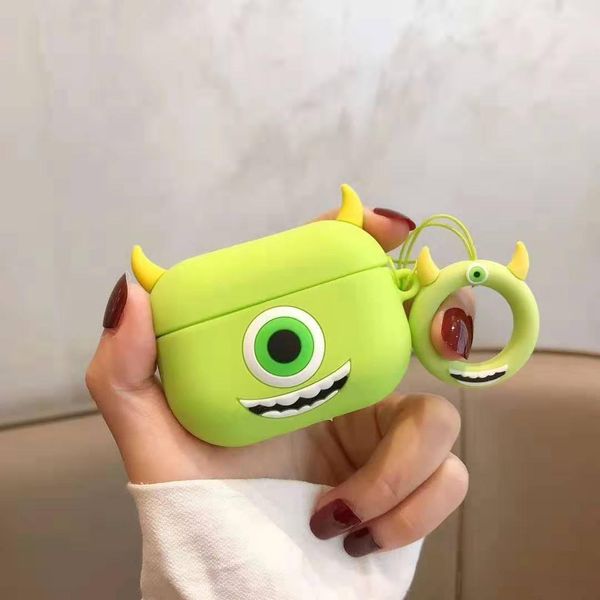 

3d cartoon case for airpods pro cartoon monster protective silicone case for apple airpods pro charging box cover
