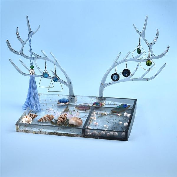 

jewelry display resin mold big antler tree branch rack diy resin epoxy silicone mold jewelry tray mold for jewelry making tools