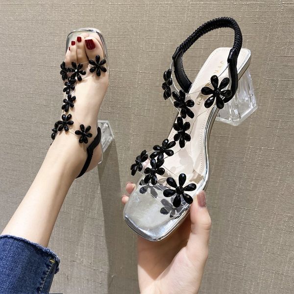 

roman sandals 2020 summer black shoes for women clear heels gladiator sandals women ladies beige women's plastic fashion