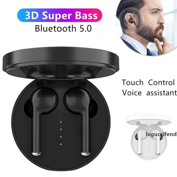 

tws bluetooth headset bluetooth 5.0 headset tw40 1:1 fast shipping stereo hifi with built-in hands-call hd microphone-black and white
