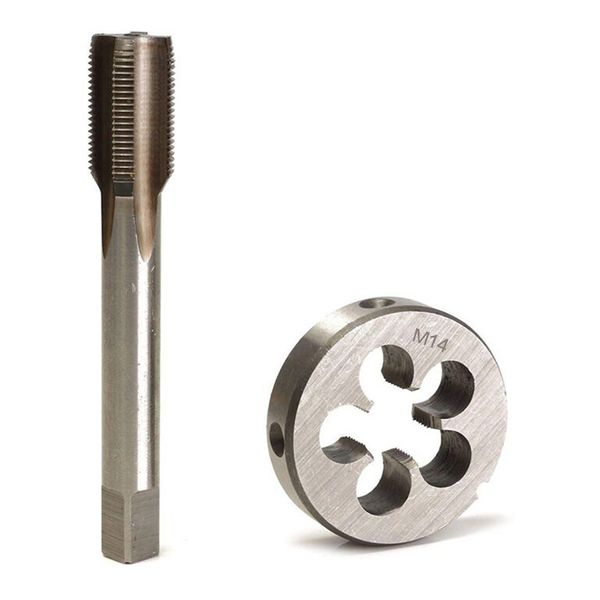 

hand tap & round die hss right hand tapping cutting tool m12 m14 m16 set new
