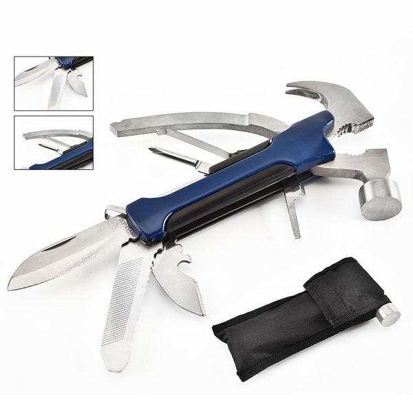 

multifunctional tool hammer pliers foldable portable outdoor camp tools hand tools stainless steel emergency claw hammer