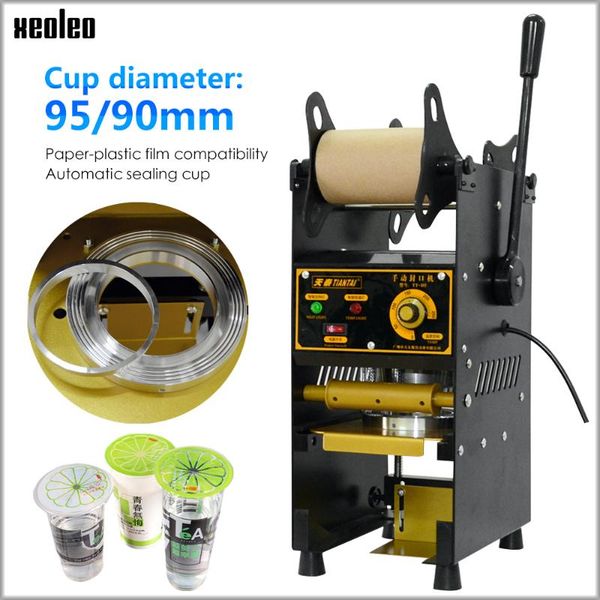 

vacuum food sealing machine xeoleo cup manual sealer 9/9.5cm bubble for coffee/juice/milk seal boba