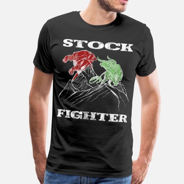 

bull vs bear stock exchange t shirt men famous cotton round neck famous breathable spring letter shirt