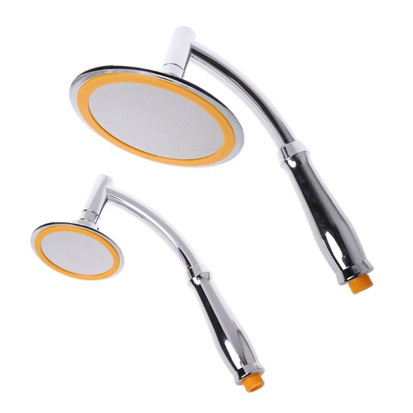 

bathroom shower heads 4/6 inch rainfall ionic nano head round chrome ultra-thin 360c swivel #0604