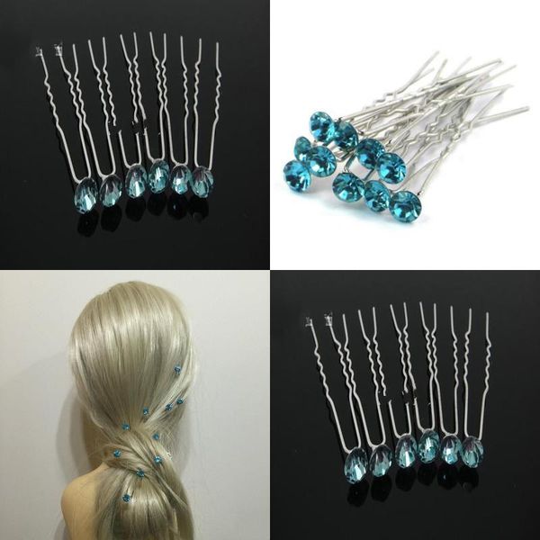 

горный хрусталь украшения для новобрачных pins свадебные кристально синее море волосы мода 20pcs home003 ckzfa, Golden;white