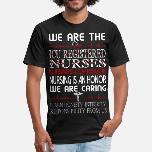 

we are the caring icu registered nurses t shirt men design short sleeve crew neck natural fit new fashion spring autumn standard shirt