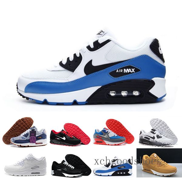

air cushion 90 casual running shoes black white red 90 men women sneakers classic air90 trainer outdoor sports shoe zzr9