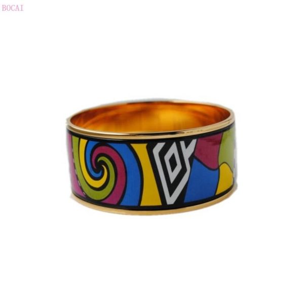 

cloisonne women's enamel bracelet 2020 new fashion jewelry style women's memorial style cloisonne wide bracelet, Black