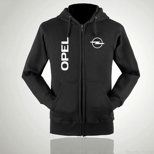 

fashion autumn winter zipper opel sweatshirt men women hoodies coats, Black