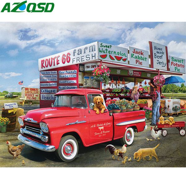 

wall art painting by number unframe animal picture on canvas unique gift coloring by numbers dog acrylic paint wall art decoration