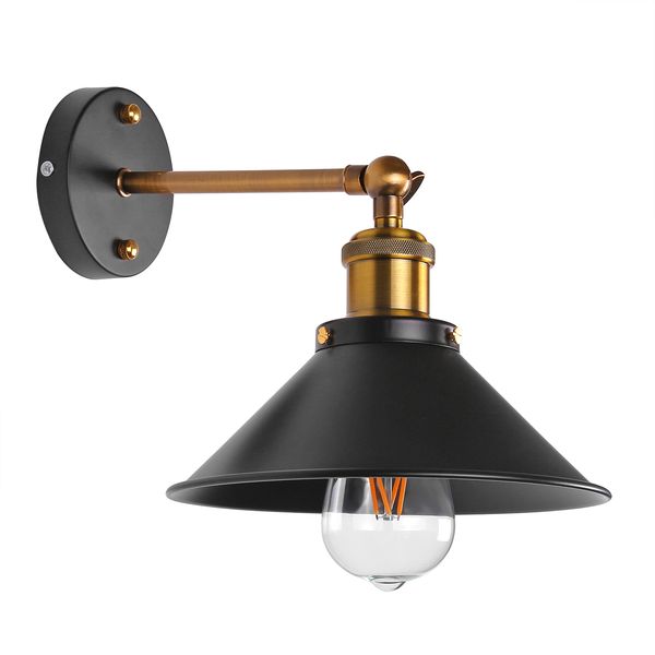 

black metal umbrella loft wall light pendant light nordic iron lampshade edison lamp metal cage dining room countryside decor