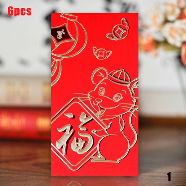 

chinese red envelopes 2020 chinese mouse year lucky money packets 6pcs red packet ali88