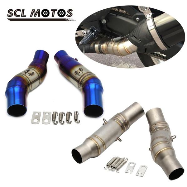 

scl motos motorcycle exhaust middle mid link pipe connector for z1000 2010 2011 2012 2013 2014 2020 2020 motorbike part