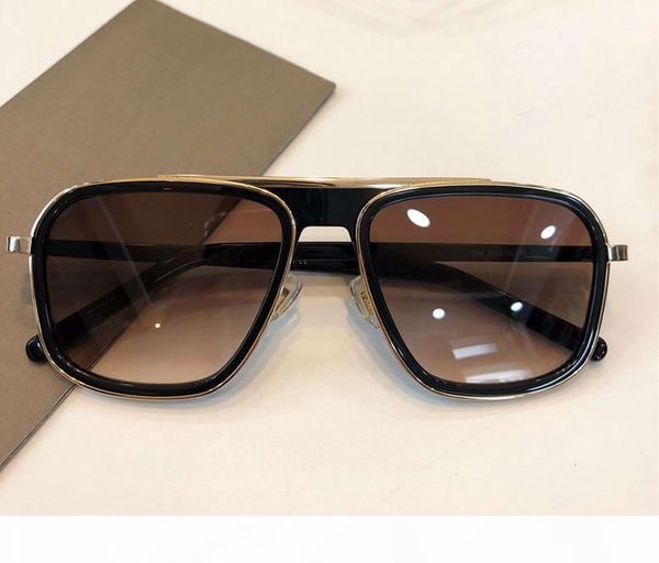 

black gold square sunglasses brown gradient lenses sun glasses 1064 designer sunglasses new with box, White;black