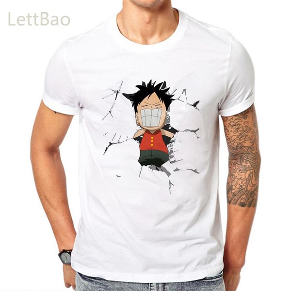 

one piece luffy flops cartoon t-shirt casual harajuku homme o neck streetwear man women t-shirt japanese anime tees t-shirt