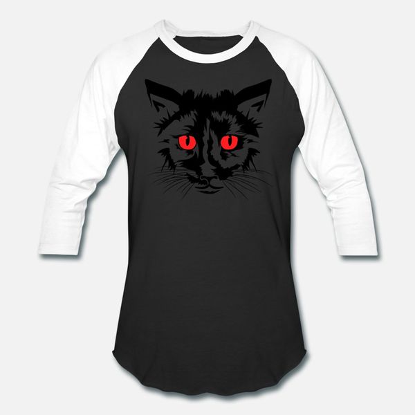 

spooky black halloween cat creepy red eyes bad t shirt men character tee shirt s-3xl unique crazy comfortable summer style letter shirt