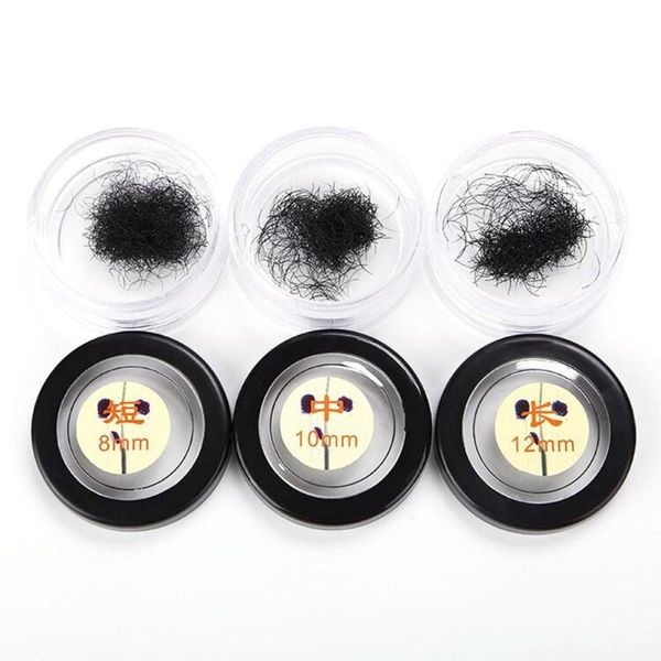 

semi permanent false eyelashes thick long lash extensions eyemakeup container round box false eyelashes grafting