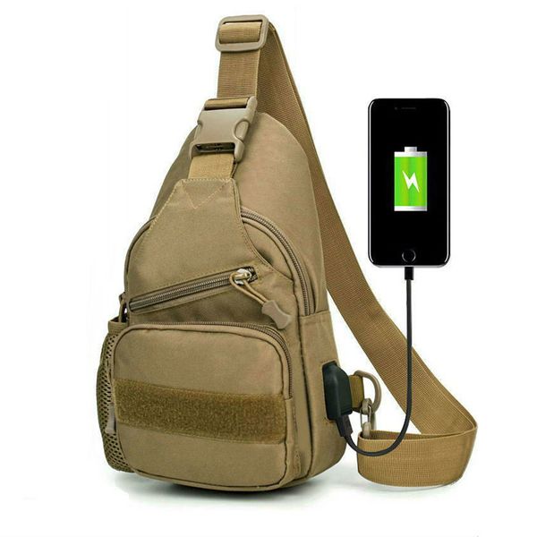 

waterproof canvas men's one shoulder backpack outdoor sport bag cycling bag riding sling hiking camping croosbody pouch