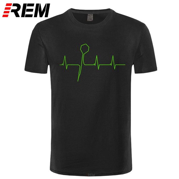 

rem summer heartbeat of dart t shirt men o-neck short sleeve cotton fashion darts t-shirt camisetas tshirt man