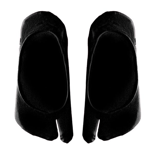 

women lightweight no show toe socks low cut big toe ankle socks, Black;white