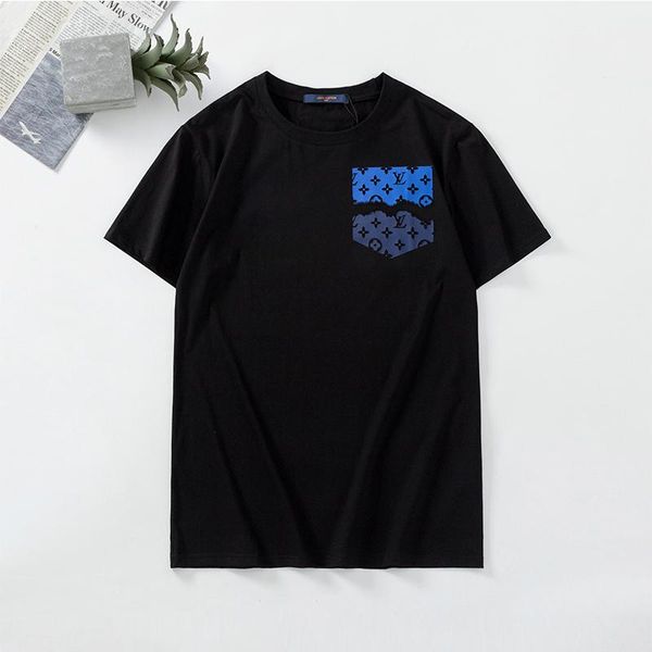 

20ss summer fashion men's t-shirts dragon letter print short sleeve crew neck t shirts street style men tee, White;black