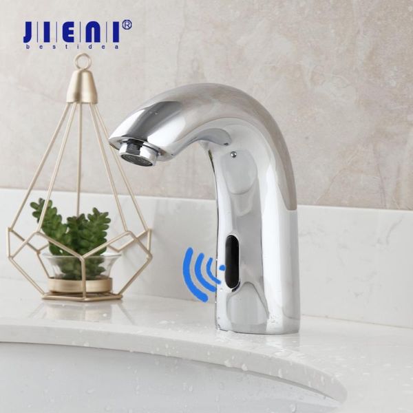 

jieni basin faucet torneira automatic hands touch sensor faucets bathroom brass sink chrome faucet mixer & taps