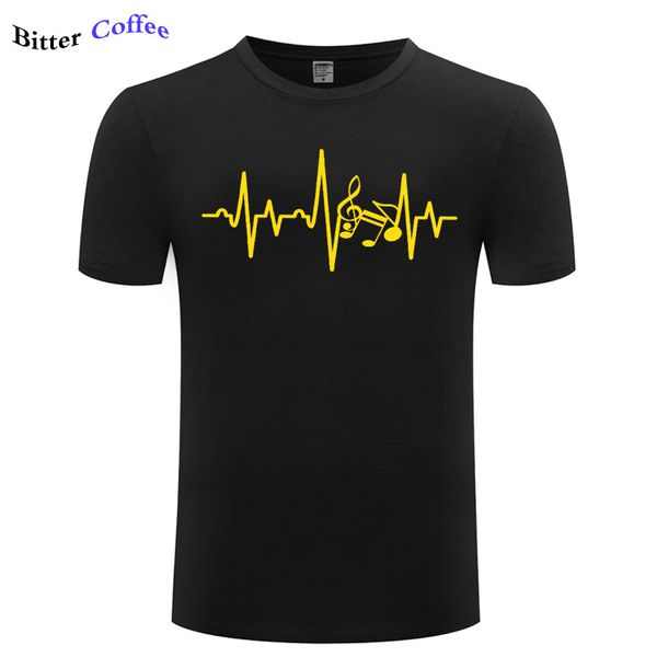 

new musician ekg ecg men's t-shirt guitar player music fender drummer guitarist tshirt summer short sleeve cotton t shirt