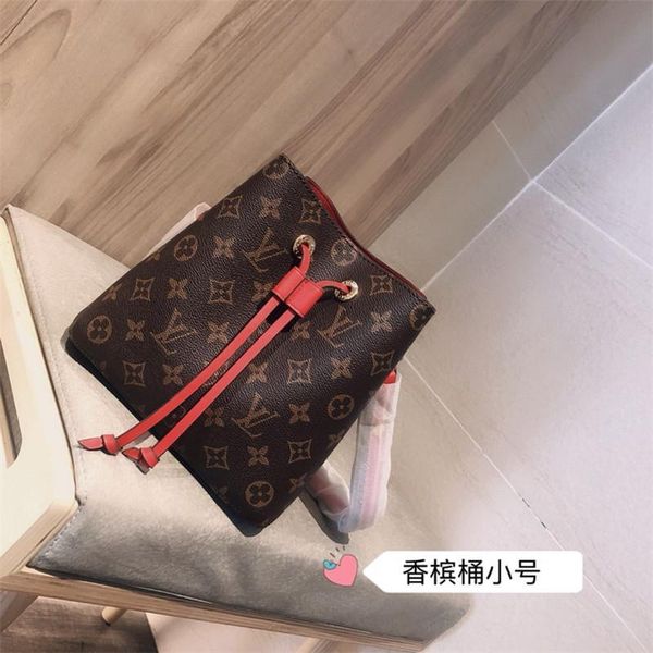 

luxury lv louis vuitton luxury string neonoe bucket genuine leather purse women with pouch shoulder bag string neonoe bucket