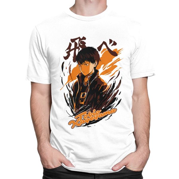 

gorgeous haikyuu t shirt men's short sleeves soft cotton tee o-neck graphic japan volleyball manga anime tobio kageyama t-shirt
