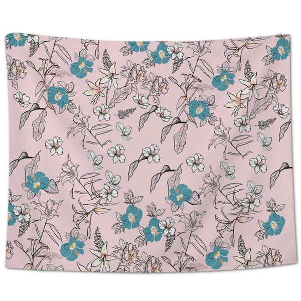 

pink flower floral beautiful decorative tapestry home decoration tapestry