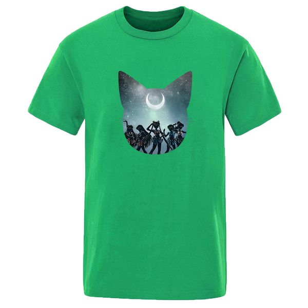 

sailor moon japan anime mens t-shirt solid color 2020 new t shirt crew neck cartoon cute print cool summer funny 100% cotton top