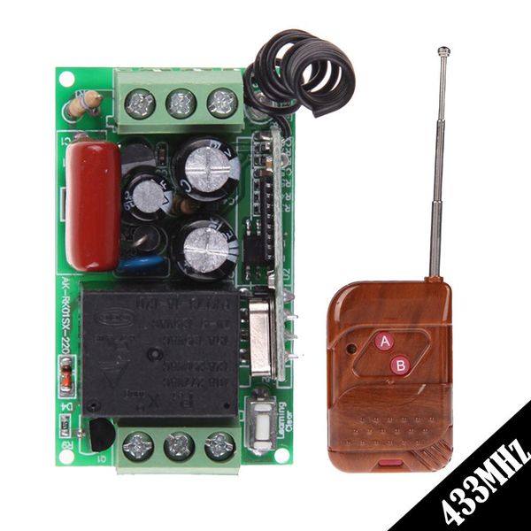 

cgjxsnew ac 220v 1ch 433mhz universal wireless remote control switch with 2 buttons wireless remote control switch system receiver