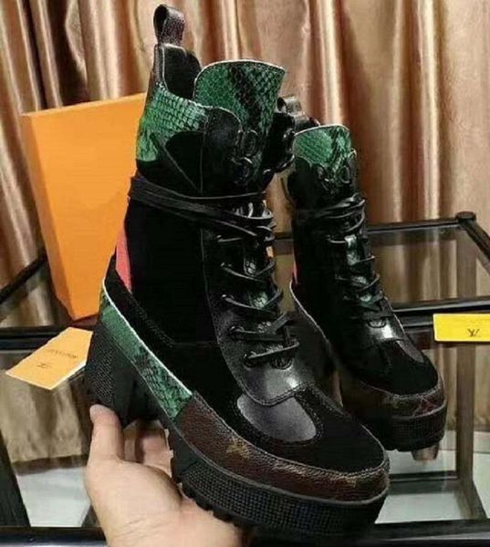 

fashion color matching round head women long boots female martin casual wild non-slip leather designer women s boots bag04 s29, Black