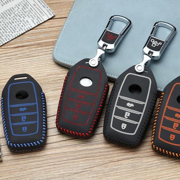

car key bag leather oem key case for toyota camry corolla rav4 prado 86 fjcruiser 2012-2020 case car accessories