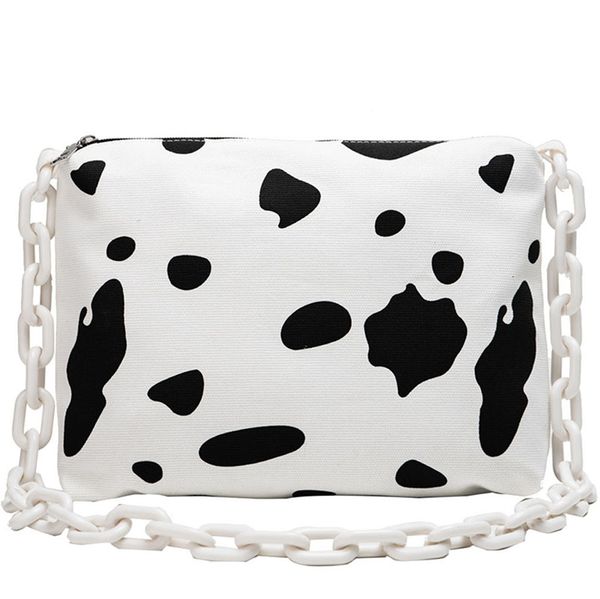 

aelicy women's messenger shoulder bag cow dots printing women bag large capacity canvas zipper bag crossbody for female