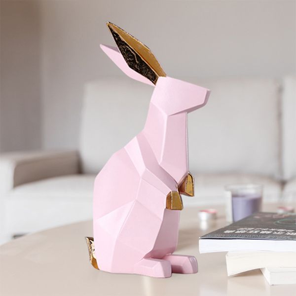 

rabbit figurine statue deskcraft home decor resin ornament gifts lovely room