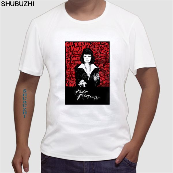 

retro t shirt pulp fiction super t-shirt lycra cotton men t shirt new diy style euro size