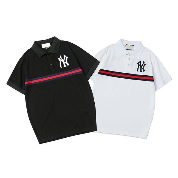 

men's designer polo t-shirt men's polo homme summer polos shirt embroidered polos t-shirt high street trend shirt top, Black;brown