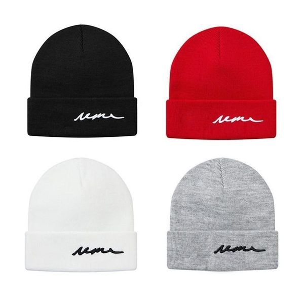 

18fw box logo classic script beanie cold cap knitted hat cap street travel fishing casual autumn winter hat warm outdoor sport hat hfymmz014, Silver